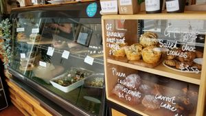 Fresh & varied cabinet savoury & sweet options at Tom Thumb in Paraparaumu Beach