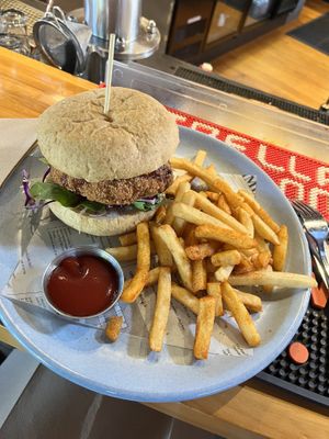 Burger looks great  at Ministry of Works Bar & Eatery in Twizel