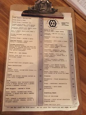 Menu at Ministry of Works Bar & Eatery in Twizel