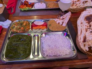 Veganised vegetarian thali at Family Indian Restaurant in Da Nang