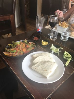 Vegan fajitas  at Rusland Pool Hotel in Ulverston