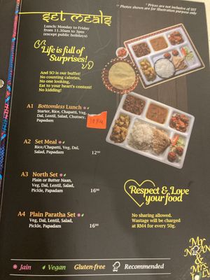 Buffet and sets  at Mr Naan & Mrs Idly in Kuala Lumpur