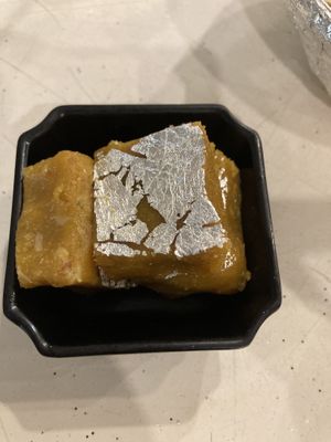 Complimentary dessert dal burfee- quite nice  at Mr Naan & Mrs Idly in Kuala Lumpur