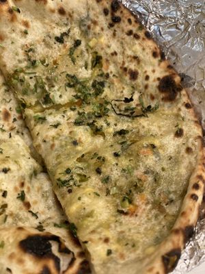 Stuffed masala kulcha with mix veg stuffing - good  at Mr Naan & Mrs Idly in Kuala Lumpur