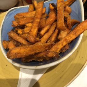 Sweet potato fries  at LGW - Giraffe - ST in Horley