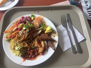 Lunch buffet at Azafran Restaurante Vegano in Bucaramanga