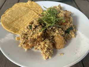 Impossible vegan mess  at Heirloom Craft Kitchen in Indio