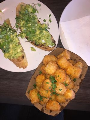 vegan tots and avocado toast at Heirloom Craft Kitchen in Indio