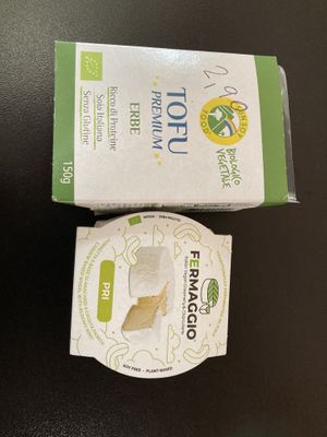 Vegan cheese and Italian herb tofu  at Sugar Blues by Ha-tha Maya in Florence