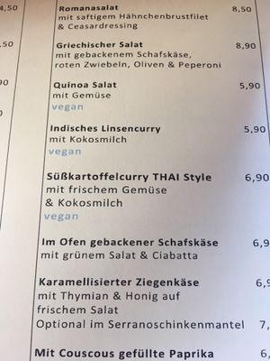 vegan main dishes at 120 Cientoveinte in Hannover