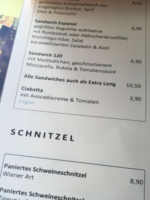 vegan ciabatta at 120 Cientoveinte in Hannover