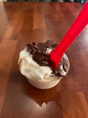 Chocolate and lemon 😋😋 #Veganuary at The Gelato Fiasco in Portland