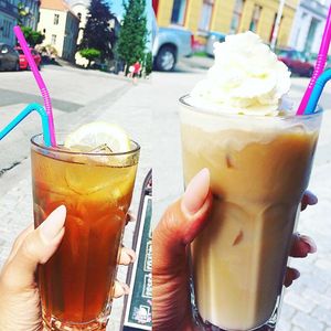 Ice tea. Ice coffe at Kafe Chaos in Bergen