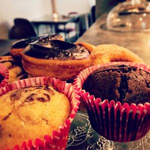 Vegan muffins at Kafe Chaos in Bergen