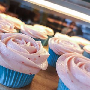 Vegan cupcakes at Kafe Chaos in Bergen