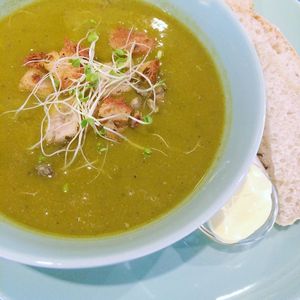 Vegan soup of the day at Kafe Chaos in Bergen