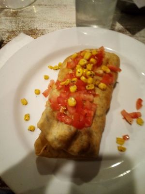 Black Bean Chimichanga at Cazuelas Grill in Columbus