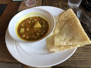 Roti with Chickpea Curry   at 11 Hauz in Park City