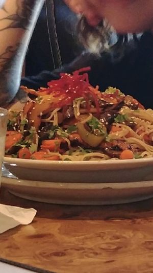 Singapore street noodles made vegan at Hills' in Spokane