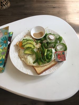 Avocado vegetarian toast at Avos & Mango in Hoi An