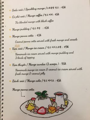 Mango menu 3 at Avos & Mango in Hoi An