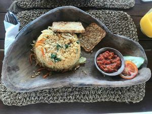 Vegan Nasi Goreng with Tempeh at Ithaka in Canggu