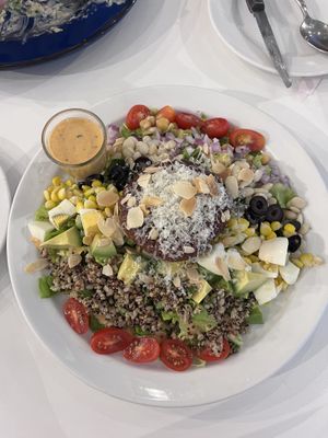 Plant based patty salad  at Ohkajhu Organic Restaurant in Bangkok