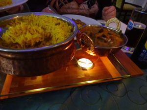 rice, tofu and mixed vegetables at Kitchens Of India in Bremen