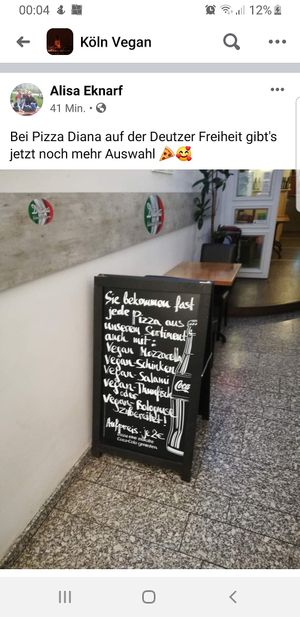 Vegan menu (02/2021) at Diana in Cologne