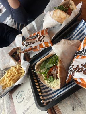 Chick pea schrarma wrap  at Zunzi's in Savannah