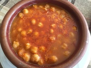 Chickpea stew in tomato sauce  at Organic Cave Kitchen in Goreme
