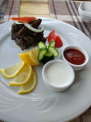 Dolmas (we didn't eat the yoghurt) at Organic Cave Kitchen in Goreme