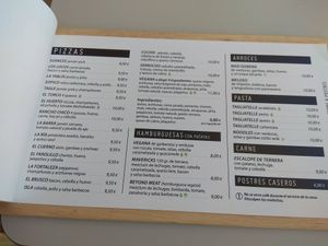 Menu at Rancho Chico in Suances