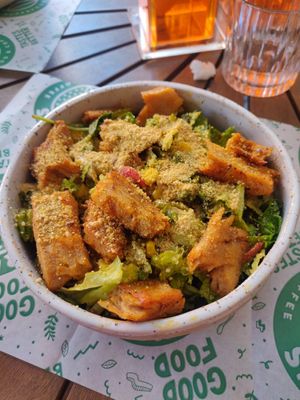 Ceasar salad: very good at Rubik's Superfood & Coffee in Patras
