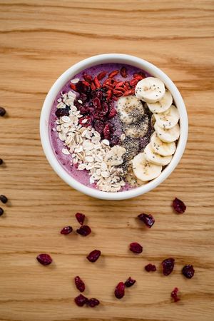 acai berry bowl at Rubik's Superfood & Coffee in Patras