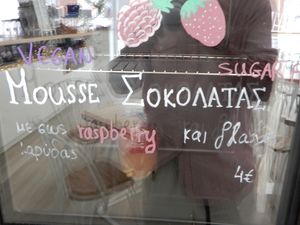 Vegan chocolate mousse! at Rubik's Superfood & Coffee in Patras