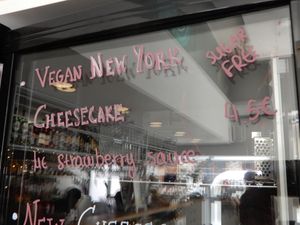 Vegan cheesecake at Rubik's Superfood & Coffee in Patras