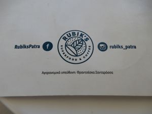 active on social media at Rubik's Superfood & Coffee in Patras