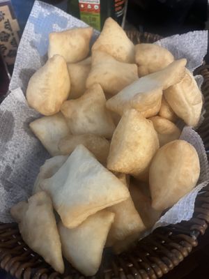 Boirsook- traditional fried bread which is accidentally vegan  at Dastorkon in Karakol