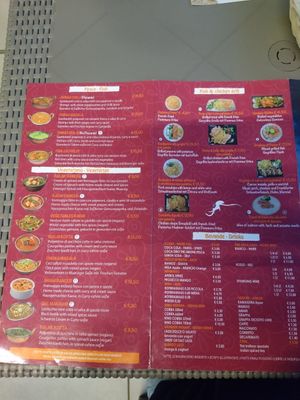 The Menù at Taste Of India in Riva Del Garda