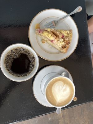 Apple pie and coffee  at STOR in Warsaw