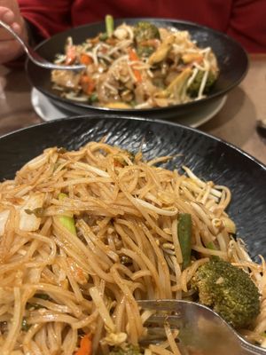 Pad Thai and Dan Dan noodles  at Indochine Cuisine in Parker