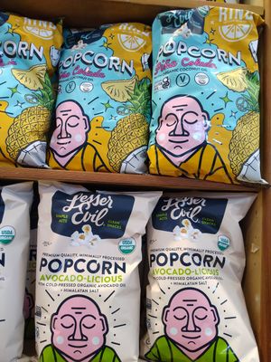 Vegan popcorn at Food and Thought in Naples