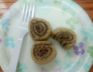 Raw vegan cinnamon rolls at Food and Thought in Naples