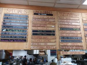 Vegan items on menu are marked with "Vegan" or "V". Lunch/dinner menu changes daily. at Food and Thought in Naples