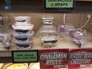 To-Go items near cafe have raw vegan and vegan options. at Food and Thought in Naples