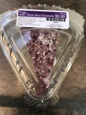 Vegan Berry Cheesecake  at Food and Thought in Naples