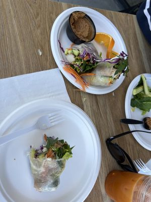 Fresh wraps   at Thai East Wind in Santa Monica