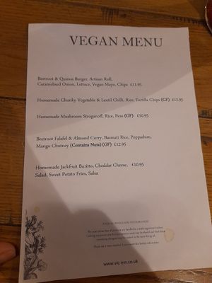 We had the jackfruit burrito and the lentil chilli. Burrito was outstanding and the accompanying sweet potato fries were really good, enjoyed this so much. The chilli was nice enou at The Victoria Inn in Llanbedr