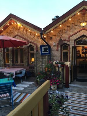 Outdoor as well as indoor seating. at Stationen in Rostanga